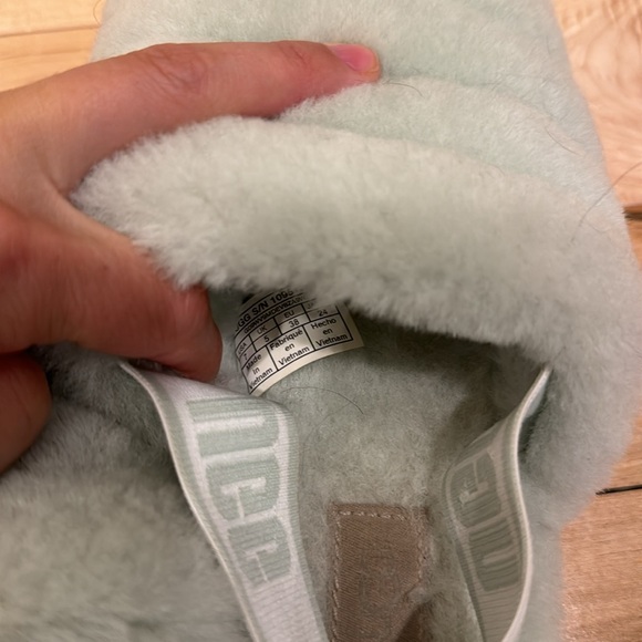 UGG Fluff Yeah Women’s Size 7 Slipper Retro Mint Green - Picture 10 of 11